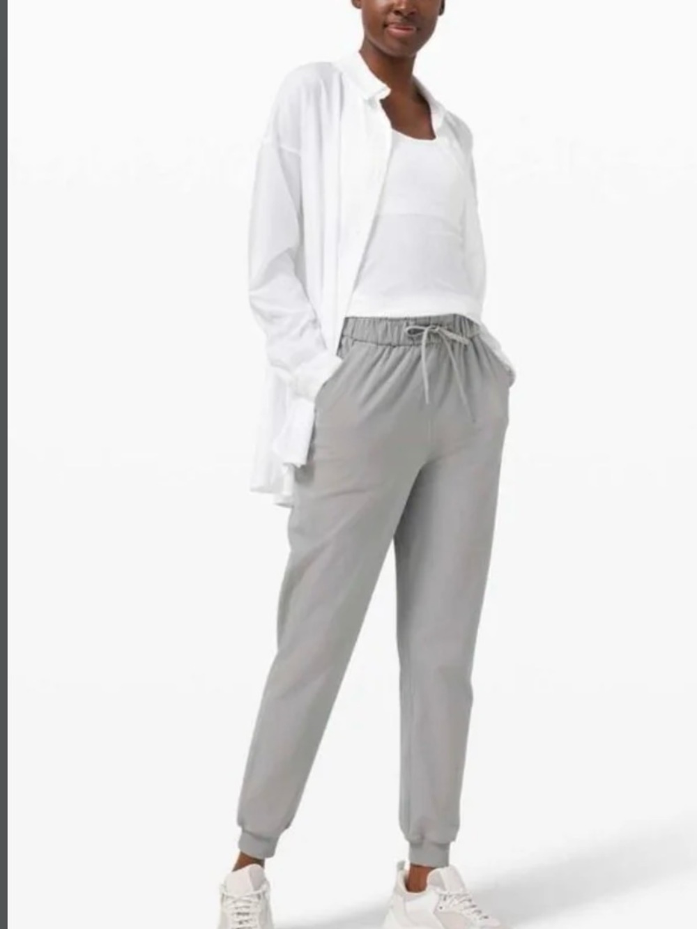 lululemon athletica Light Gray Drawstring Joggers